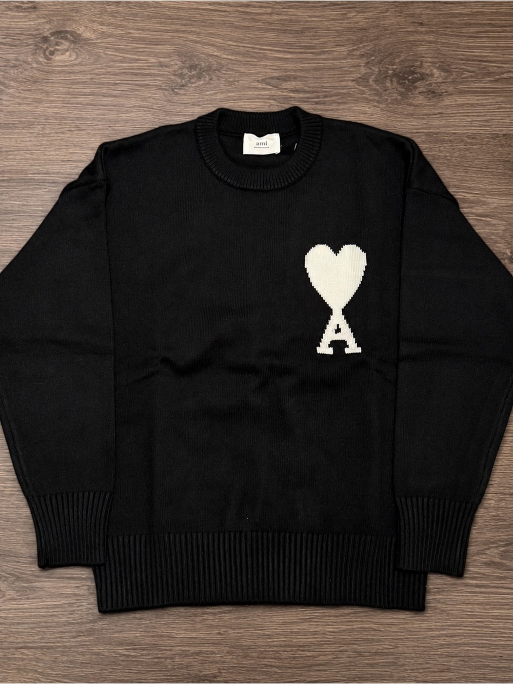 AMI Paris Black Crewneck Sweater - Size Medium - Like New